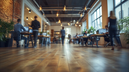 Open Office Blur. Blurred background of a modern, open-plan office. Perfect for websites, presentations, or as a subtle backdrop.