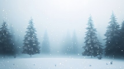 Obraz premium Snowy Forest Scene