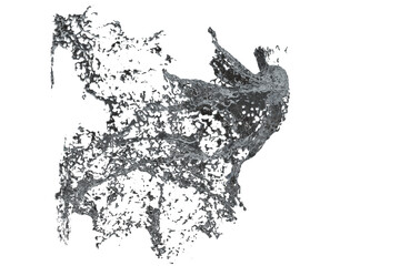 Abstract map-like graphic with textured shapes