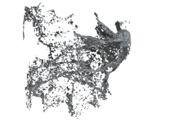 Abstract map-like graphic with textured shapes