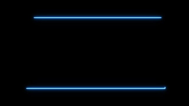 neon line rectangle animation on black background