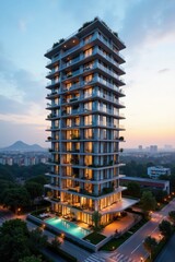 Modern Apartment at Top of Luxury Condo Building, modern apartment, contemporary style