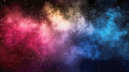 Cosmic Nebula: A vibrant swirl of stars and colors in the night sky. A mesmerizing cosmic art background.