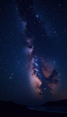 Fototapeta premium Shimmering stars on a pitch-black canvas of the vast night sky, cosmos, astronomy
