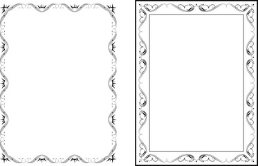 vector frames black on a white background