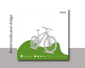World bicycle day social media post design template