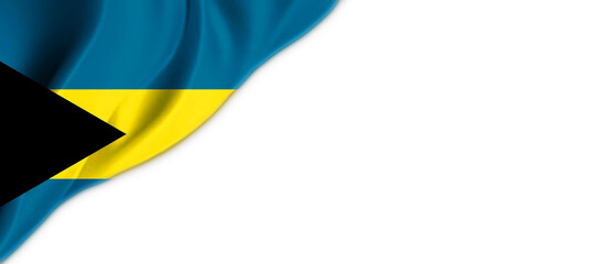 White background with Bahamas flag on top left