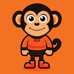 Obraz premium Cute cartoon bear and animal friends in a fun and happy illustration