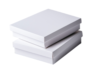 Creative display of cardboard boxes with cutout background studio setting photography minimalist view