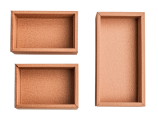 Creative cardboard box display studio environment cutout background unique perspective