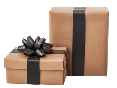 Gift packaging action with cutout background cardboard box in creative environment unique viewpoint
