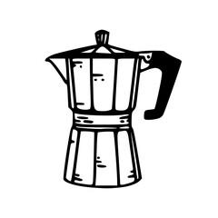 coffee maker drawing in vintage style