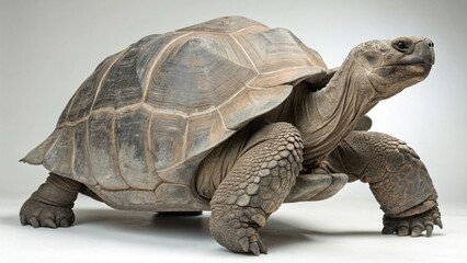 Obraz premium Aldabra Giant Tortoise on studio background 