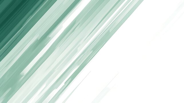 Abstract green diagonal lines on white background.