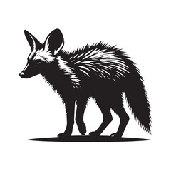 Aardwolf Vector Silhouette - Minimalist Aardwolf Design - Aardwolf Illustration.
