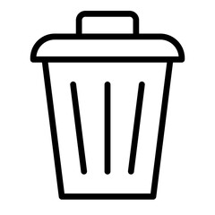 Trash Vector Line Icon Design