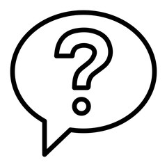 Question Vector Line Icon Design