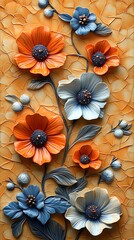 flowers on the wall