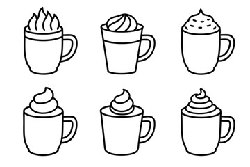 Hot Chocolate Line Art Detailed Design for Cozy Artwork  