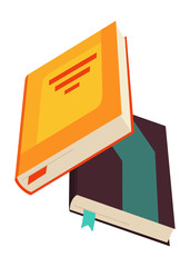 Vector books icon. Learning or education concept. Hand drawn educational symbol for book lovers. Reading, learn and receive education through books. Read more books