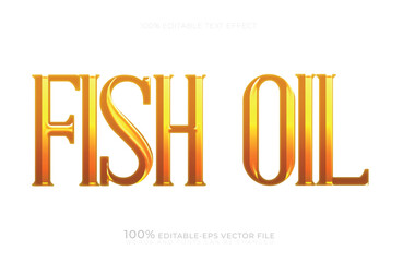 fish oil text illustration editable creative text effect