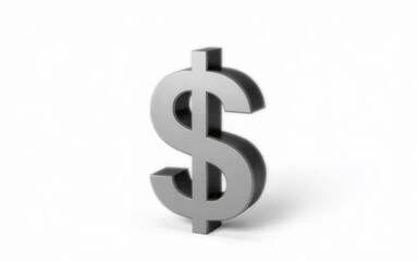 dollar sign on white background