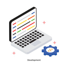 Development Concept isometric Style Illustrations. Eps 10 File 