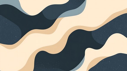 Obraz premium Abstract wavy beige and blue background. (1)