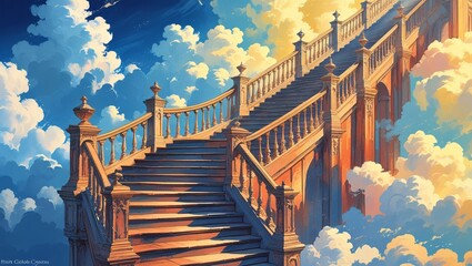 Staircase Leading to the Sky but Ends Abruptly