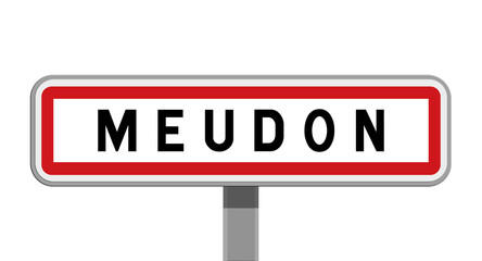 Panneau sur poteau de Meudon, Hauts-de-Seine, Île-de-France