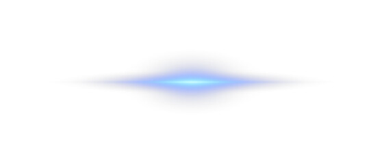 Png Glowing horizontal blue light line with radiant shine and beam effect. Futuristic energy streak with shimmer, flare, and neon glow. Perfect for digital highlights. Png illustration.
