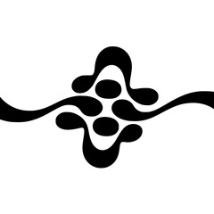 Minimalist Black Shape on White: Abstract Graphic Design