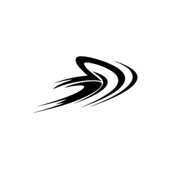 Black Tribal Arrow Logo on Gradient Background