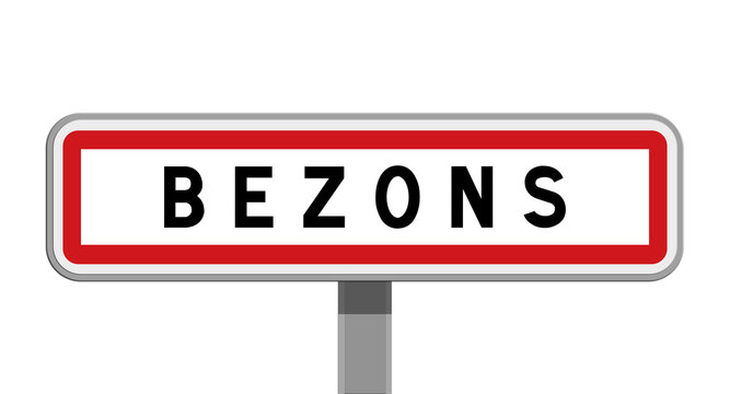 Panneau sur poteau de Bezons, Val-d'Oise, &Icirc;le-de-France