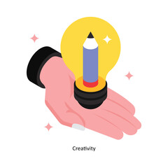 Creativity Concept isometric Style Illustrations. Eps 10 File 