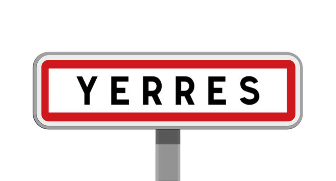 Panneau sur poteau d'Yerres, Essonne, &Icirc;le-de-France