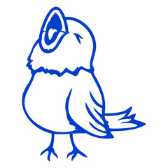 Budgerigar songbird sparrow bird chirping sweetly Isolated Vector Graphic Design Illustration
