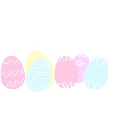 easter eggs and bunny