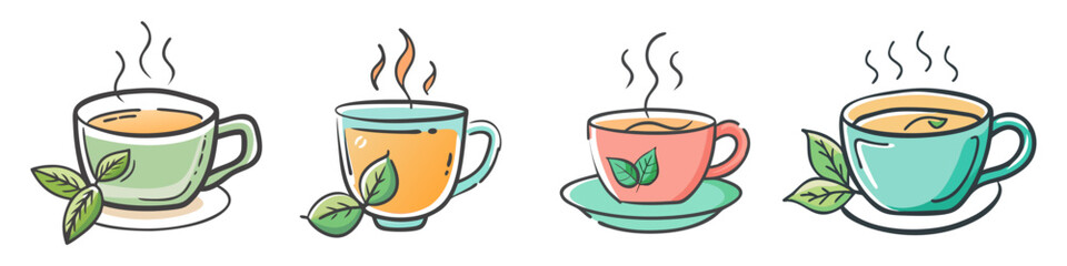 herbal tea icon, herbal tea vector illustration-simple illustration of herbal tea, perfect for herbal tea logos and icons