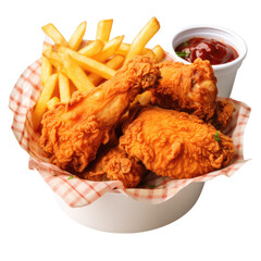 chicken nuggets with french fries