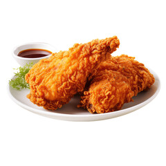 fried chicken wings with sauce