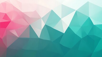Obraz premium Abstract geometric pink teal triangle background.