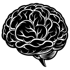 Obraz premium brain silhouette vector