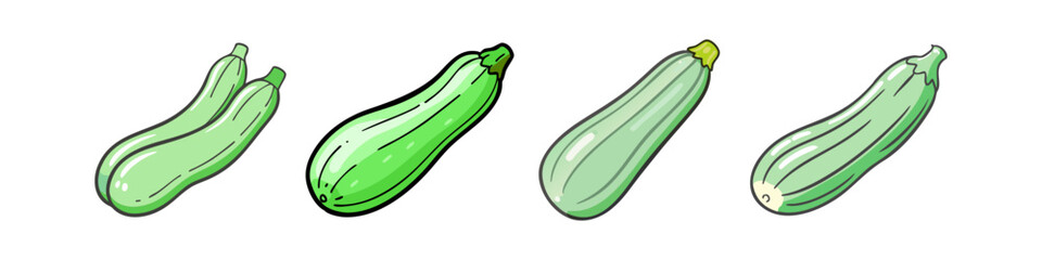 zucchini icon, zucchini vector illustration-simple illustration of zucchini, perfect for zucchini logos and icons