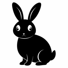 Obraz premium bunny silhouette black color