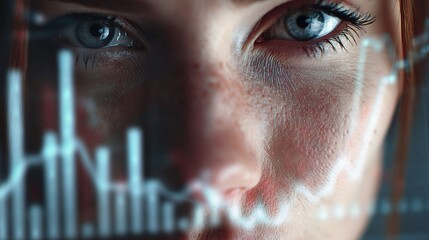 Close-Up of Business Professional Analyzing Market Trends
