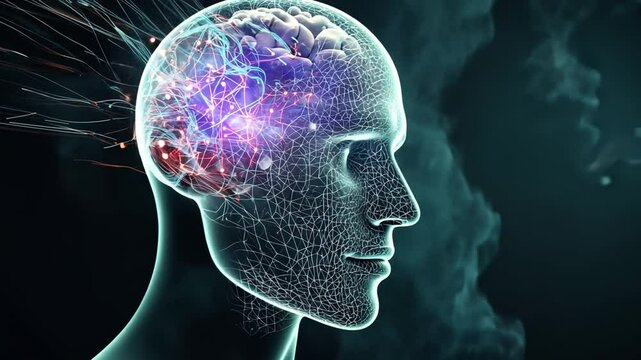 Thinking Outside the Box: A digital rendering of the human brain comes alive with an intricate network of neural pathways, reflecting the boundless potential of the mind.