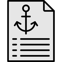 Obraz premium Anchor Text Icon
