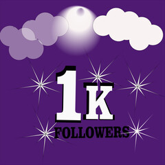 1K Followers ,social media design