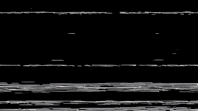 Glitchy VHS tape scan overlay with TV distortion and analog noise effect for editing